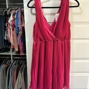 Elegant Pink Sleeveless Dress